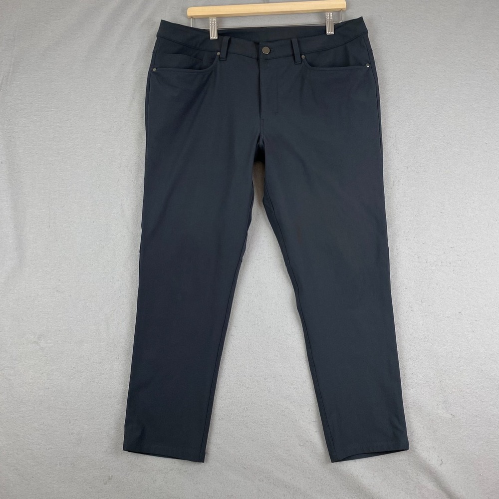 Lululemon Mens ABC Pants 35x27 Pant Slim Warpstreme Gray LM5AD7S